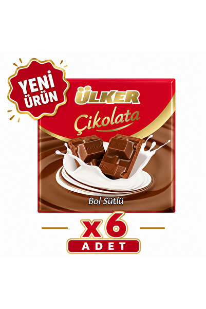 Ülker Sütlü Kare Çikolata (60 g) x6 adet