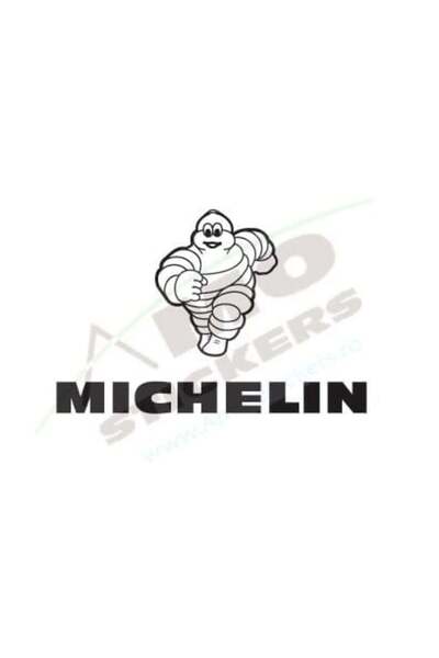 Amo-Stickers Стикер за кола с лого Michelin, 25 см, бял