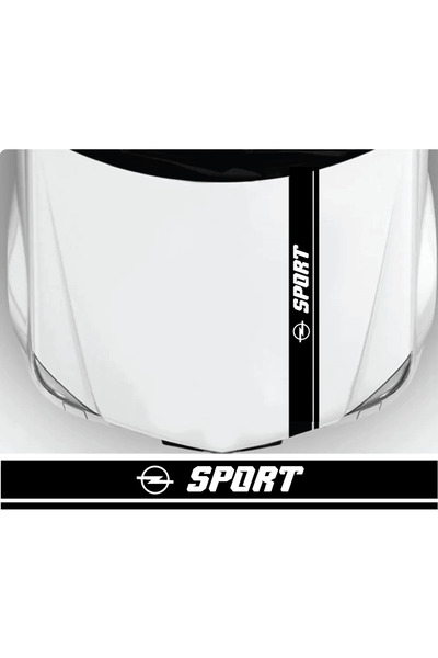 Amo-Stickers Opel Sport White hood sticker