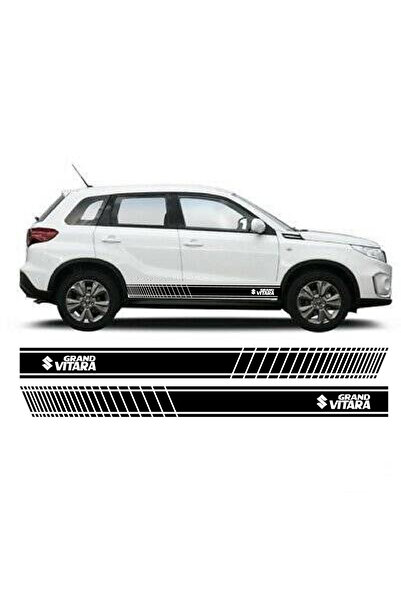 Amo-Stickers Σουζούκι Γκραντ Βιτάρα Πλαϊνό Αυτοκόλλητο Σκούρο Γκρι