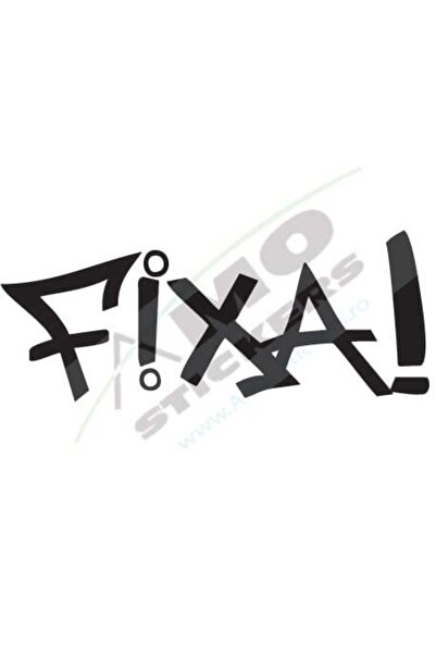Amo-Stickers Стикер за кола FIXA! 25см Бял
