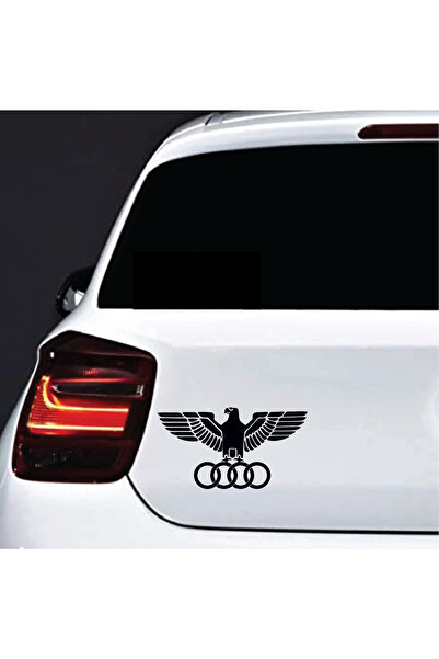 Amo-Stickers Sticker auto Audi Eagle 30cm Rosu
