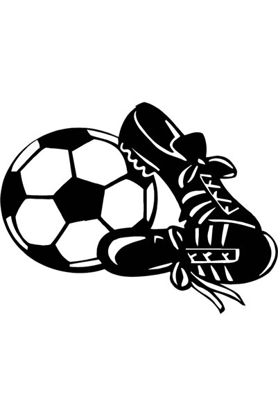 Amo-Stickers Car Sticker Love Football 25cm Green