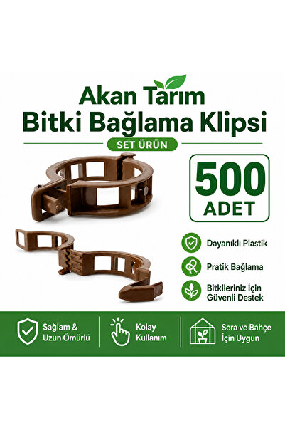 Akan Tarım Bitki ve Fide Bağlama Sabitleme Klipsi 500 Adet