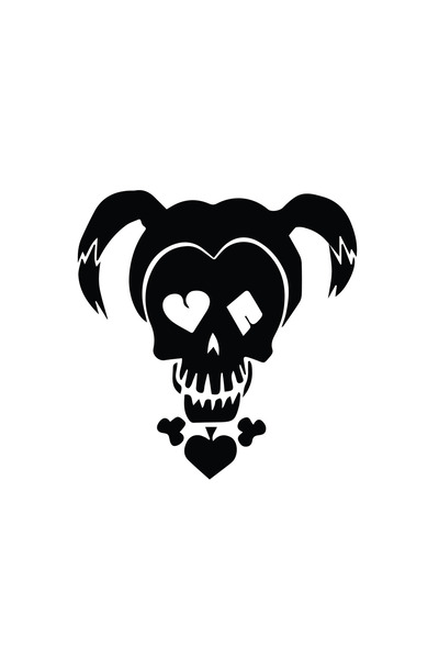 Amo-Stickers Джокър 4 Стикер за кола 30см Бял