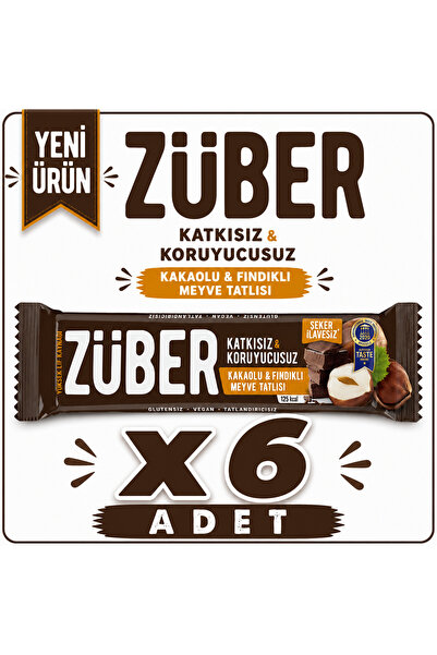 Züber Kakaolu & Fındıklı Meyve Bar (40 g) x6 Adet