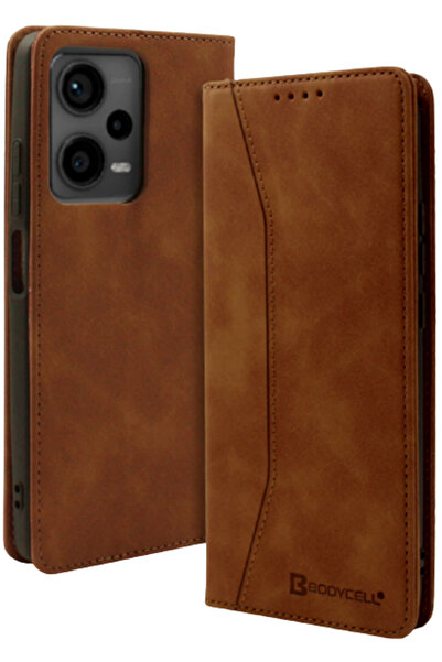 Bodycell Θήκη - Πορτοφόλι Xiaomi Redmi Note 12 Pro 5G - Brown