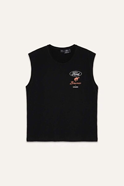 DeFacto Ford Motor Company Oversized Printed Tank Top H7794Ax26Hs