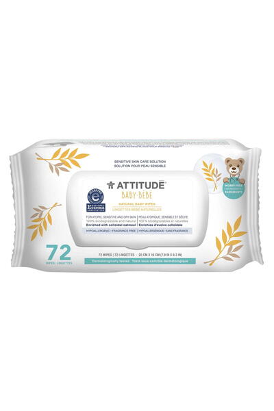 Attitude Servetele Umede pentru Bebelusi Sensitive Skin 72buc