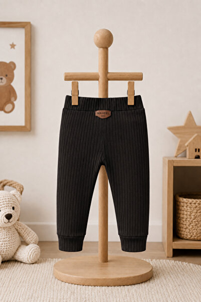 MAHFEL 100% Cotton Ribbed Baby Diaper Black