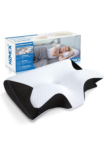 HOMCA Memory Foam Cervical Pillow, 2 in 1 Ergonomic Contour Orthopedic Pillow...