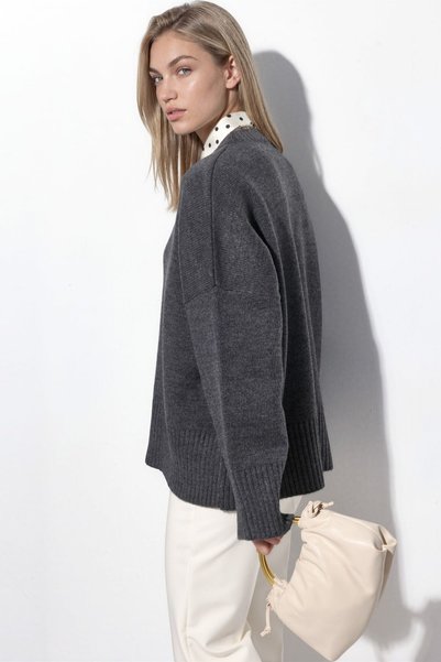 Hiccup Oversize Crew Neck Knitted Sweater