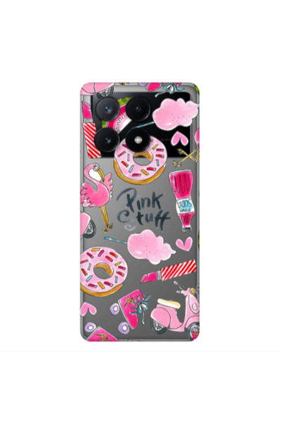 Other Xiaomi Poco X6Pro 5G pink stuff Transparent Silicone TPU Θήκη