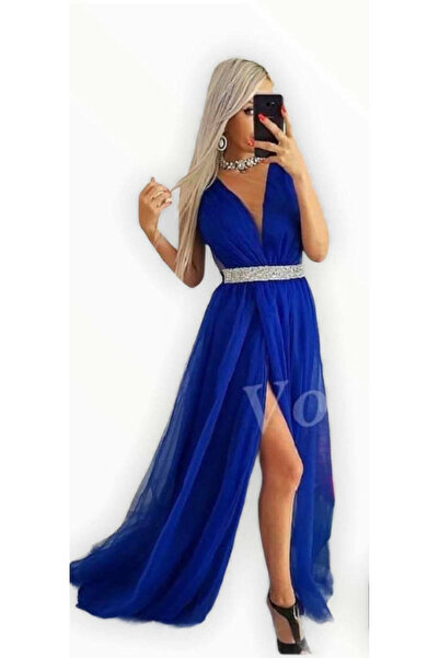 Woman's Fashion Μάξι φόρεμα για Γάμο / Βάπτιση Μπλε