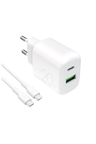Puro Set încărcător Pro Lite 20W USB-A/C Alb