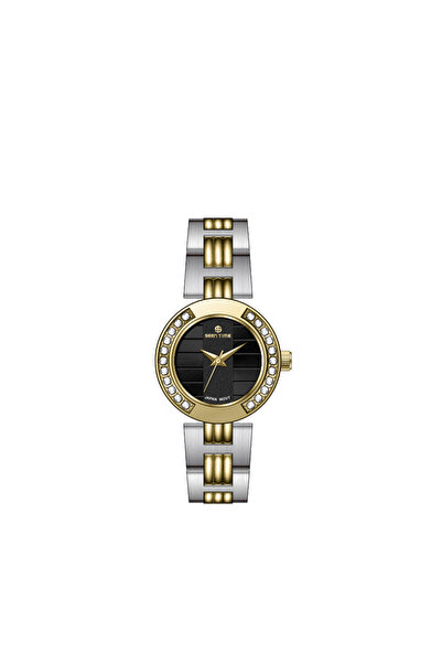 Seen Time Sine Time Women's Watch Circular Design with Sparkling Stones and H...