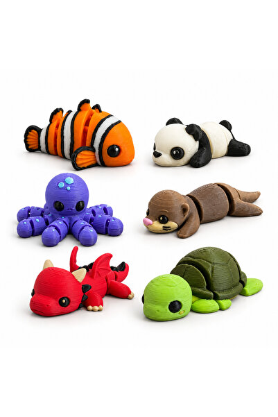 Eva Prints Set 6 Micro Figurine Best, animale articulate printate 3D in Roman...