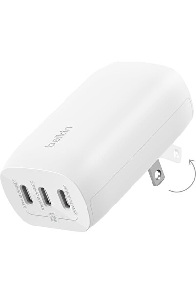 Belkin 67W TRIPLE USB-C PORTS PD WALL CHARGER WITH PPS(25W+20W+20W)