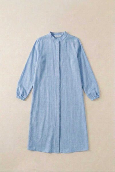 madam trend 100% Cotton Muslin Fabric Zippered Long Hijab Women's Tunic - Com...