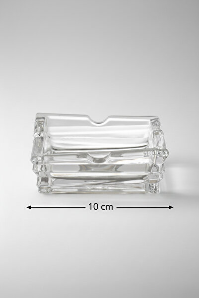 İpek Porselen Transparent glass ashtray 10 cm thick glass ash tray suitable f...
