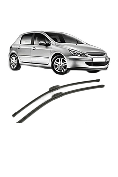 Bosch Set of PEUGEOT 307 (3A/C) car wipers from 2000-2012, for car windscreen...