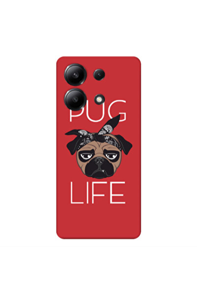 Other Xiaomi Redmi Note 13 4G Pug Life Red Colored Silicone TPU Θήκη