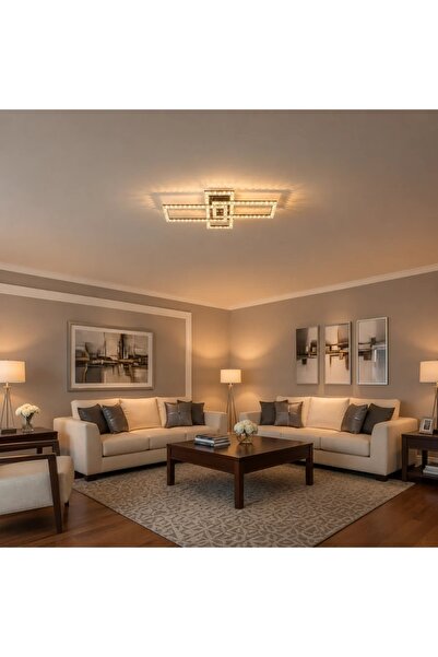 Alessandro DESIGN Lustra LED cu Telecomanda, 3 Surse, Lumina Calda/Neutra/Rec...