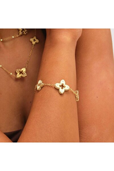 neslyaccessories 14K Altın Dokulu Vip Bileklik
