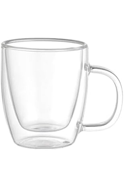Yıldızan Sbl Store Vetro Borosilikat Double Glass Cup with Handle 310ml (2Pcs...