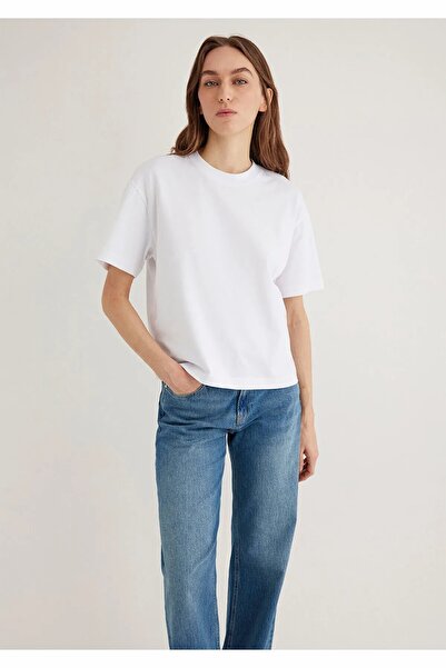Mavi Women's White m Printed T-Shirt White T-Shirt