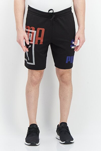Puma Men Sportswear Fit Graphic Print Training Shorts, Black