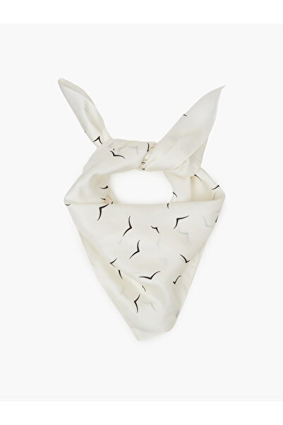 Styli White Ditsy Print Scarf