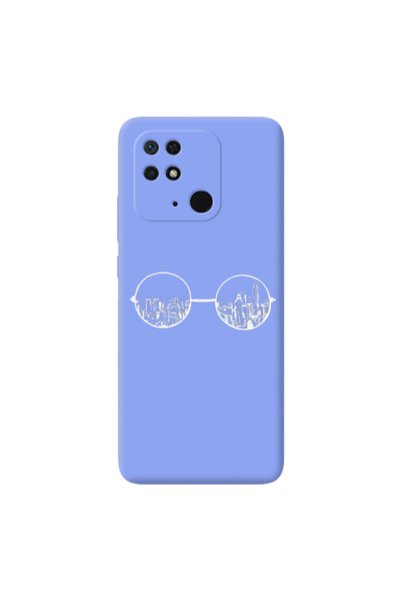 Other Xiaomi Redmi 10C Sunglasses Light Purple Colored Silicone TPU Θήκη