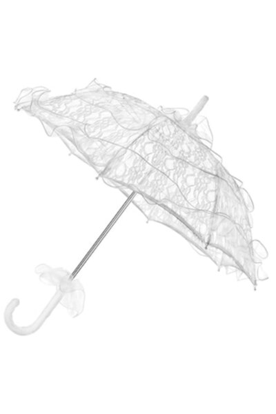 PRAVALIA CU SURPRIZE Umbrelă elegantă din dantelă CHARM, Albă