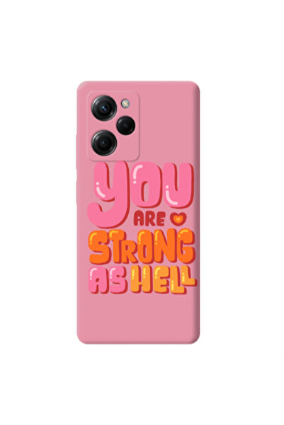 Other Xiaomi Poco X5 Pro You are Love Strong Pink Colored Silicone TPU Θήκη