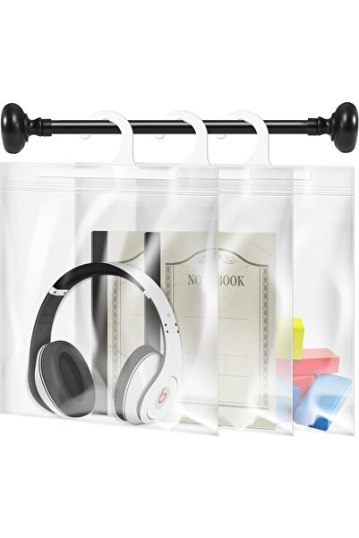 Arabest 50 Pack Hanging Storage Bags,16 x 13 Inch,Clear,Reusable,Waterproof,w...