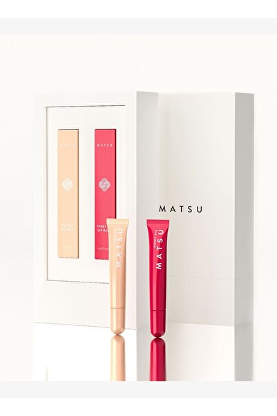 MATSU مجموعة هدايا مرطب الشفاه المكونة من قطعتين - 2 × 10 مل (لون الخوخ، لون ...