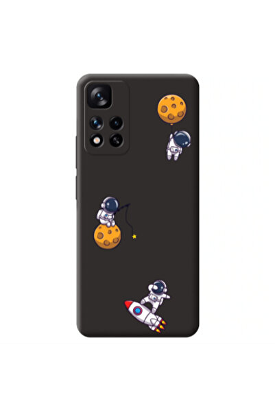 Other Xiaomi Redmi Note 11 Pro 5G Cute astronauts Black Colored Silicone TPU ...