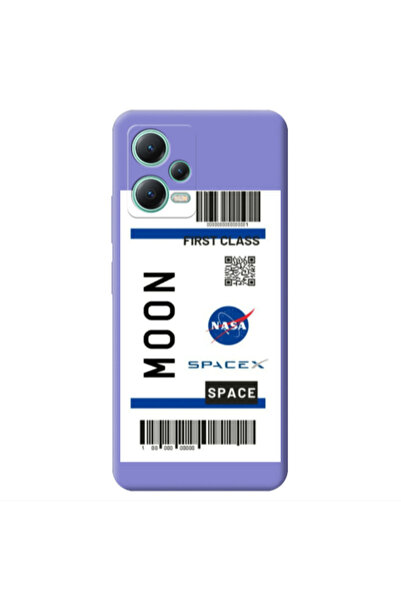 Other Xiaomi Redmi Note 12 Pro 5G Moon spacex Purple Colored Silicone TPU Θήκη