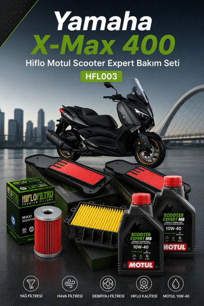 Yamaha X-Max 400 Motul Scooter Expert Bakım Seti HFL003