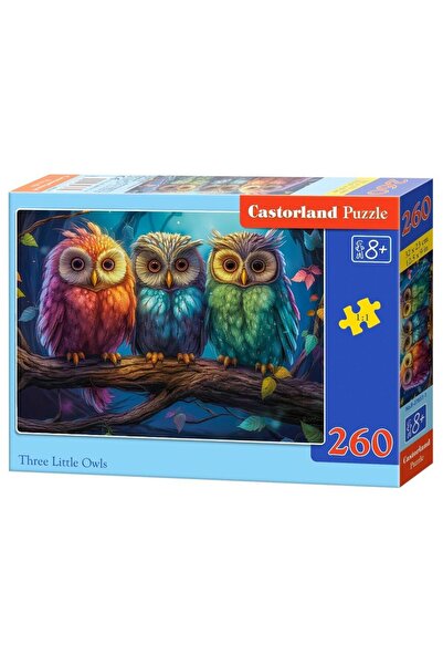 Castorland Puzzle Castorland, Three Little Owls, 260 piese, pentru copii, 8+ ani