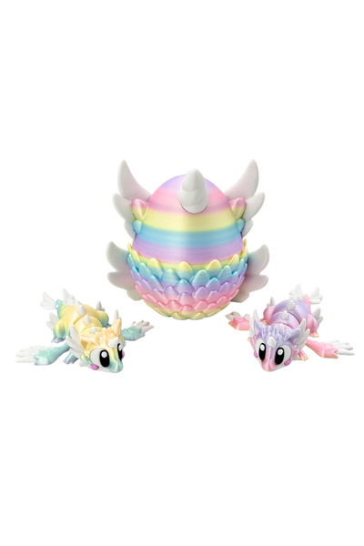 Eva Prints Set Mini Celestial Dragon Unicorn, figurina articulata printata 3D
