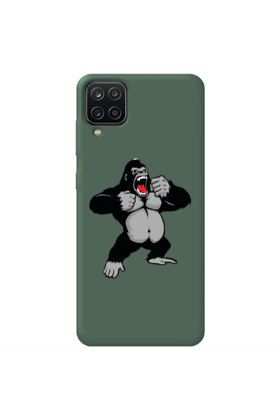 Other Samsung A12 Angry Gorilla2 Dark Green Colored Silicone TPU Θήκη