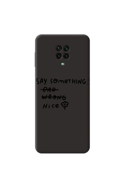 Other Xiaomi Redmi Note 9 Pro Say Something Black Colored Silicone TPU Θήκη