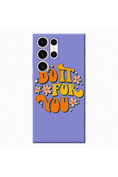 Other Samsung S23 Ultra Do it For You Purple Colored Silicone TPU Θήκη