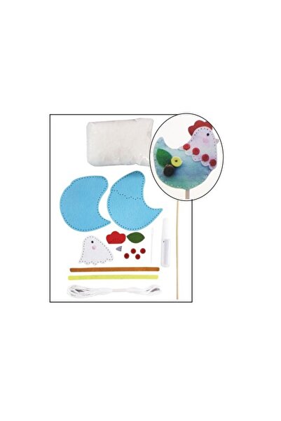 MC Micostore Set accesorii creatie pui fetru, 14cm, ac plastic, ata, lipici, ...