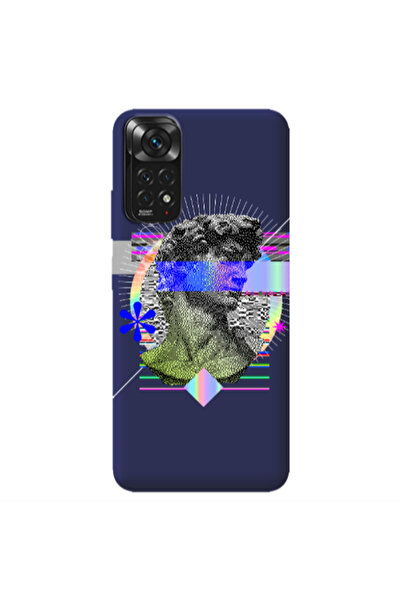 Other Xiaomi Redmi Note 11 4G Statue pixels Dark blue Colored Silicone TPU Θήκη