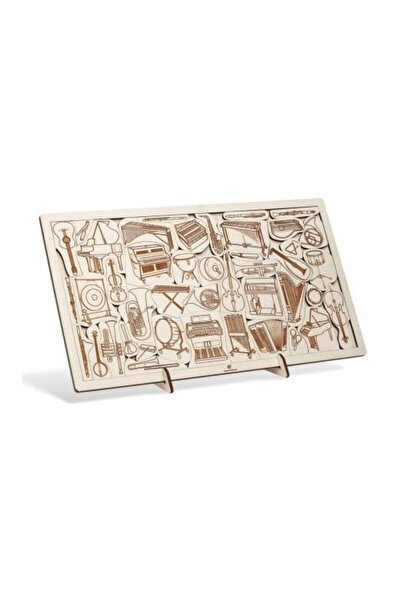 OEM Puzzle din lemn Sounds Wood Instrumente, 43 piese, educativ, pentru 7+ an...