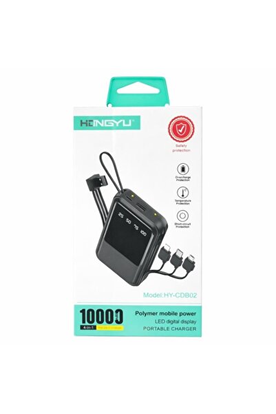 Hongyu External Battery HY-CDB 02 10000 mAh with integrated 4-in-1 cables and...