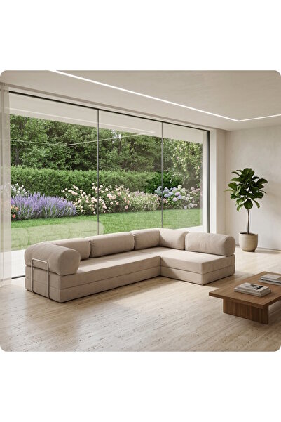 NESTİME Nestime® 300x200 cm Açık Köşe Modüler Sünger Koltuk Takımı 22 DNS ORG...